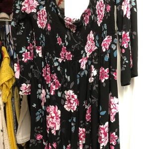 Off the shoulder challis dress